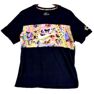 The Nike Tee KD Kevin Durant Gold Chains Butterflies Black T-Shirt Size Large